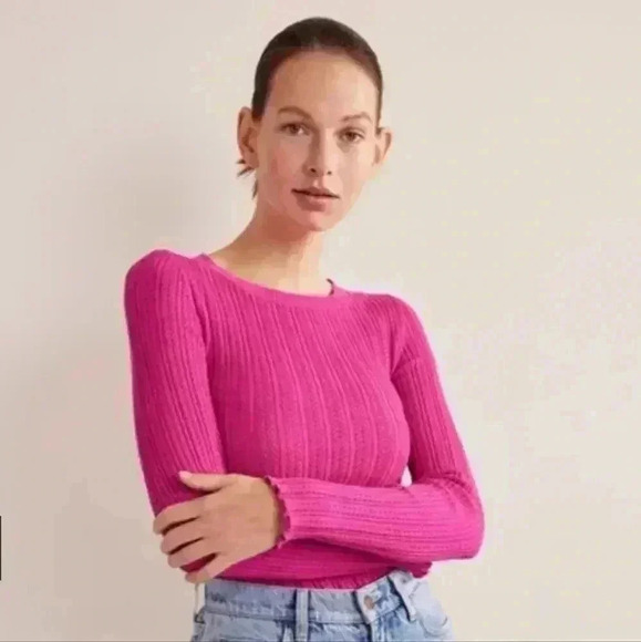 Boden Ribbed Long Sleeve Tee - Picture 6 of 6